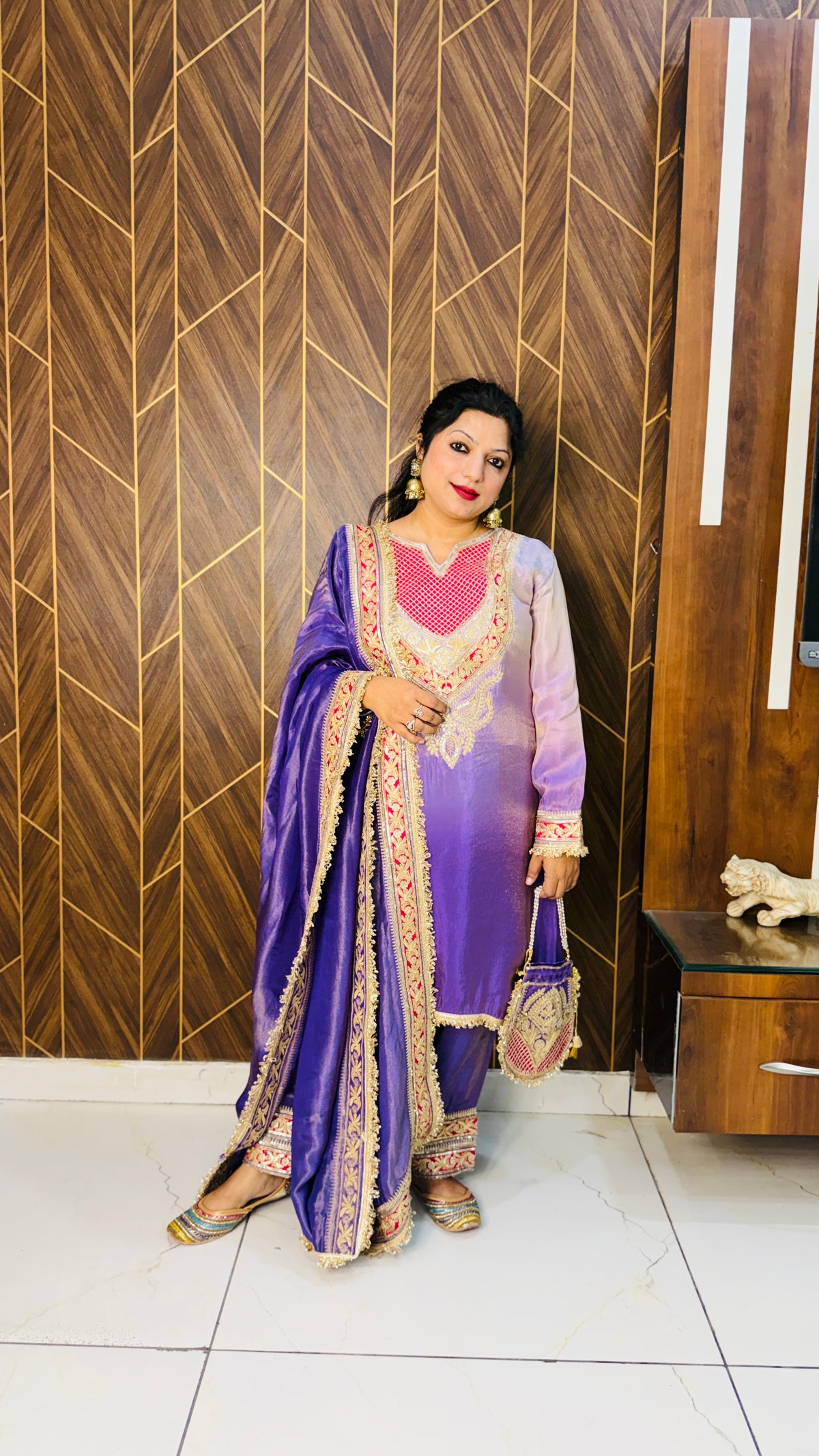 Premium Shimmer Ombre Suit Set