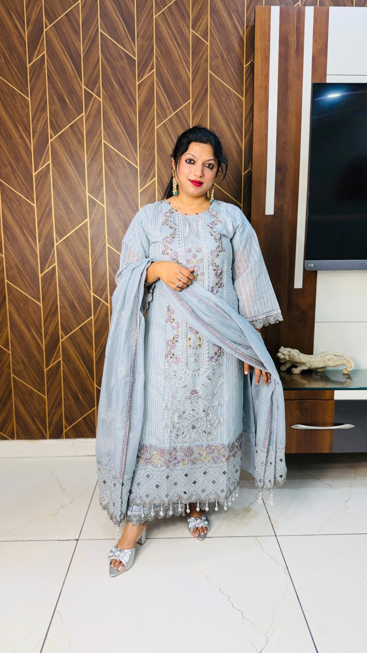 Pakistani Designer Cutwork Suit set
