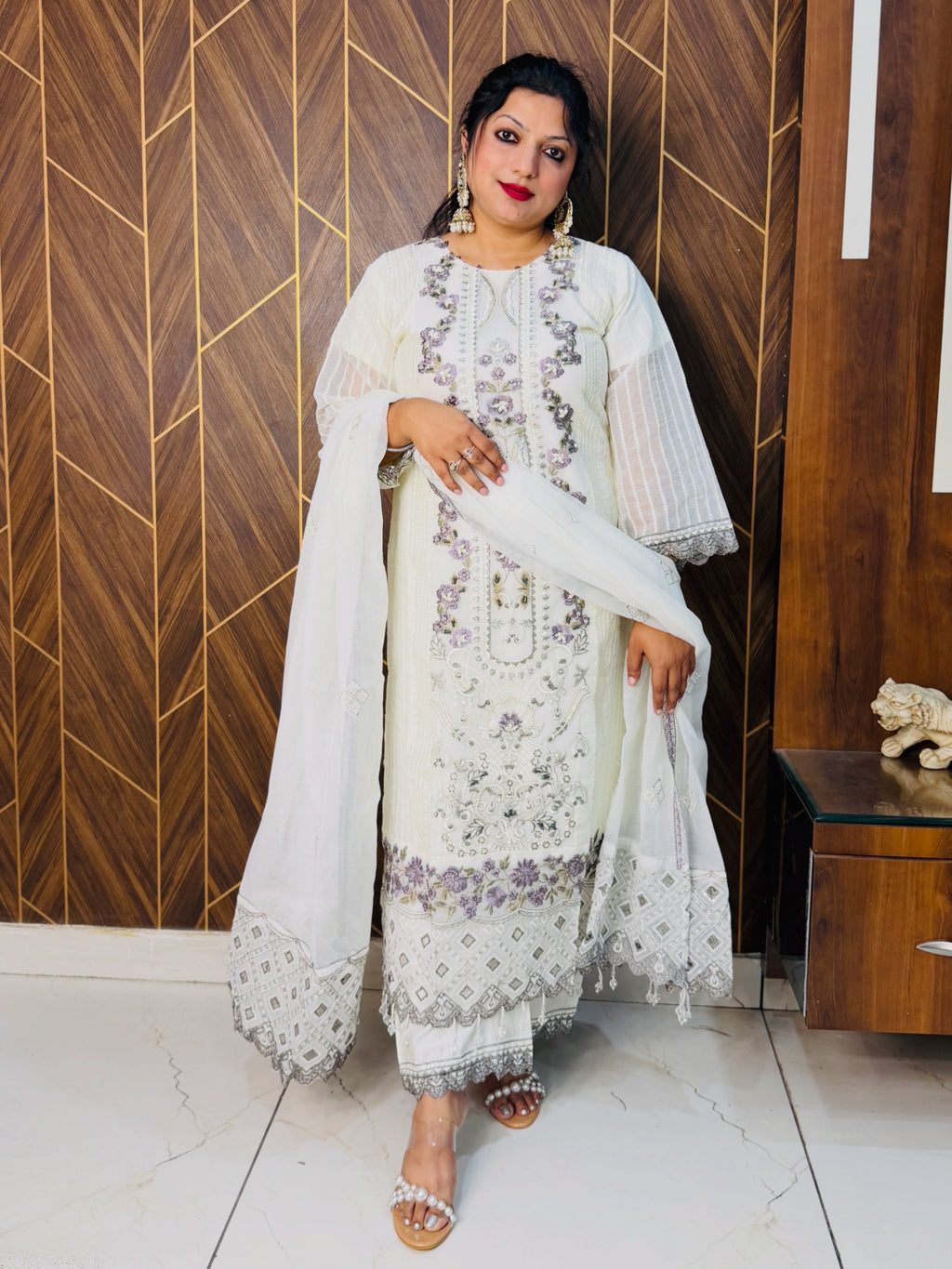 Pakistani Designer Cutwork Suit set