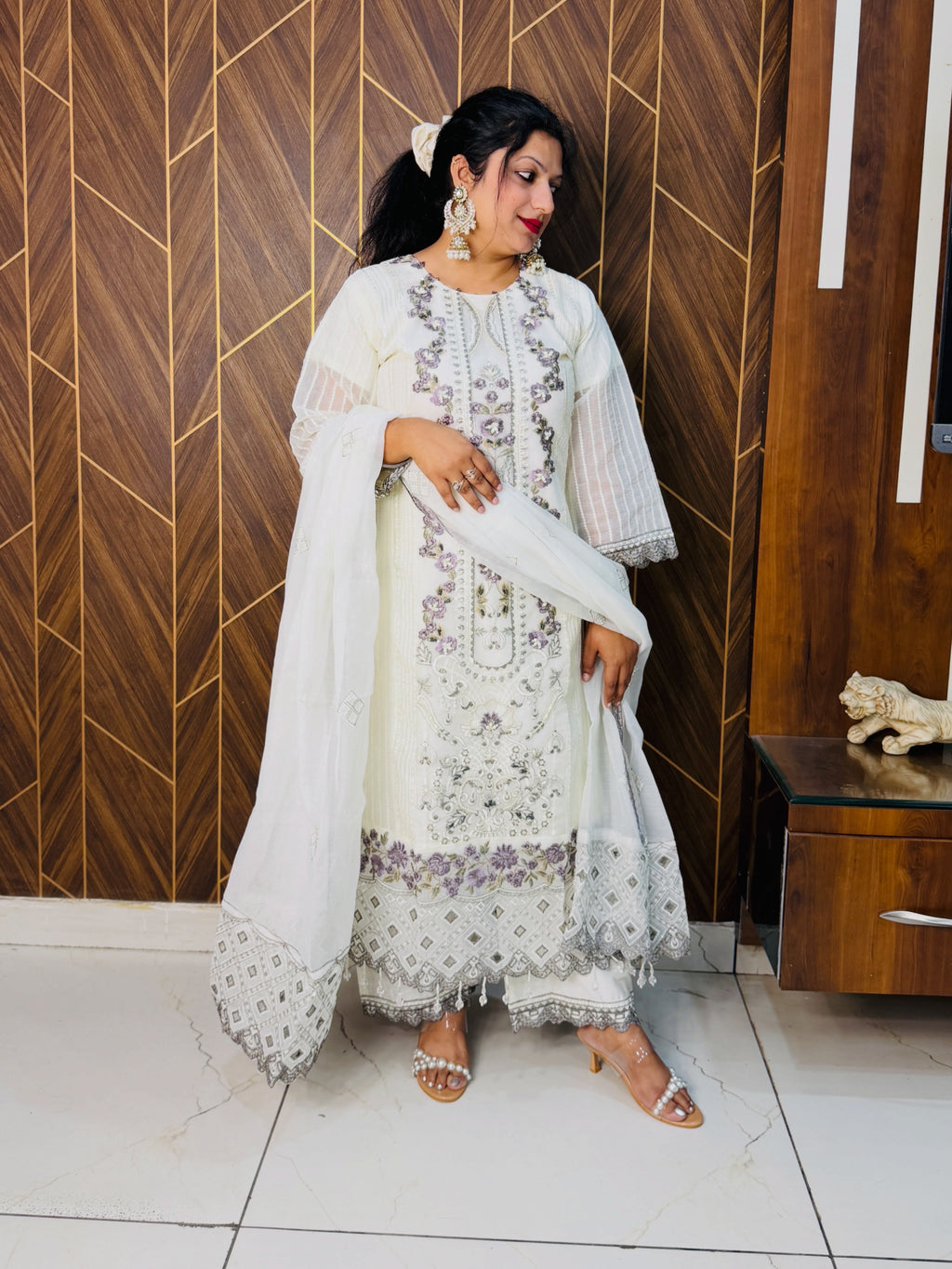 Pakistani Designer Cutwork Suit set