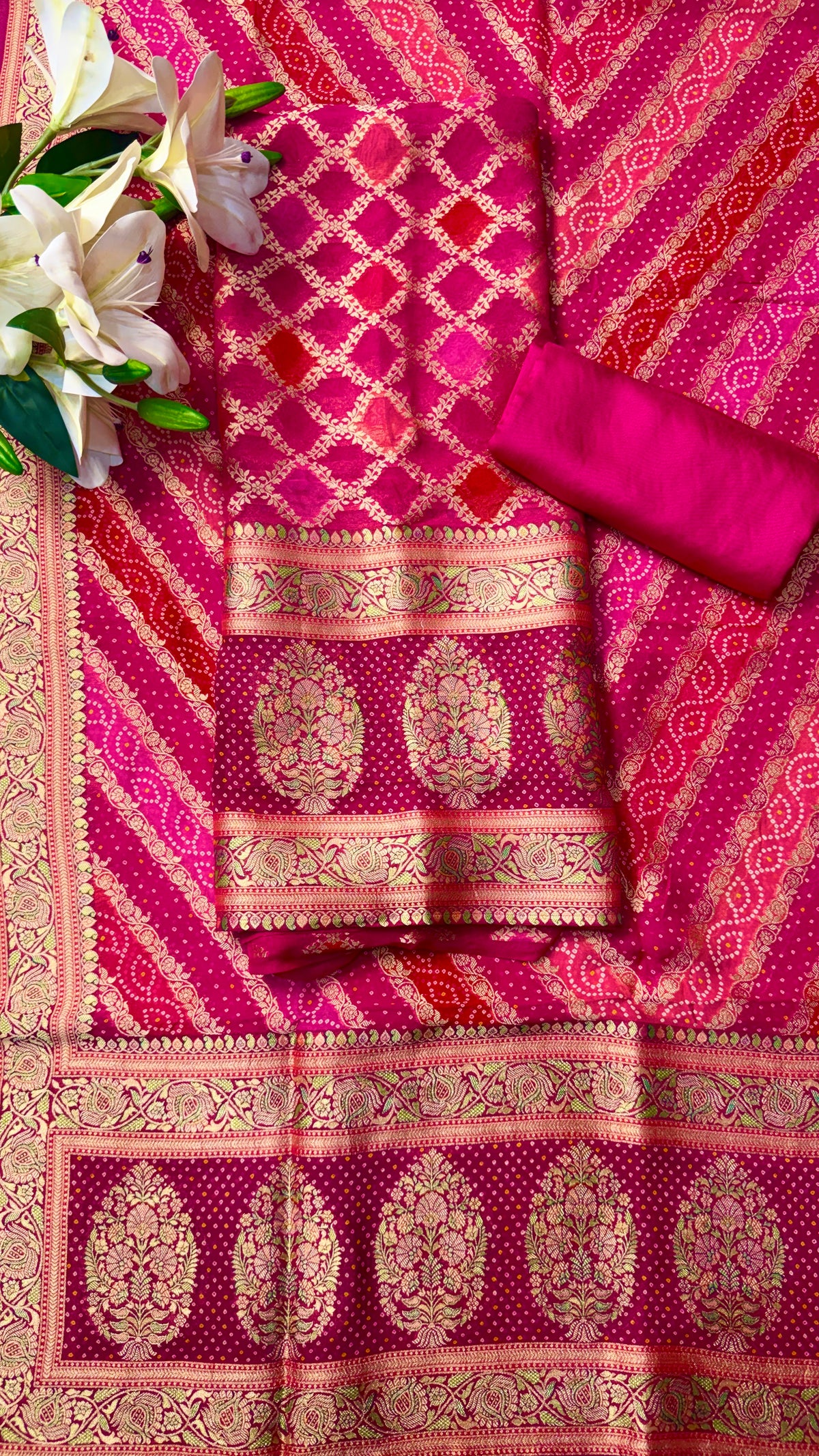Pure Banarasi Georgette Brocade(4 Colours)