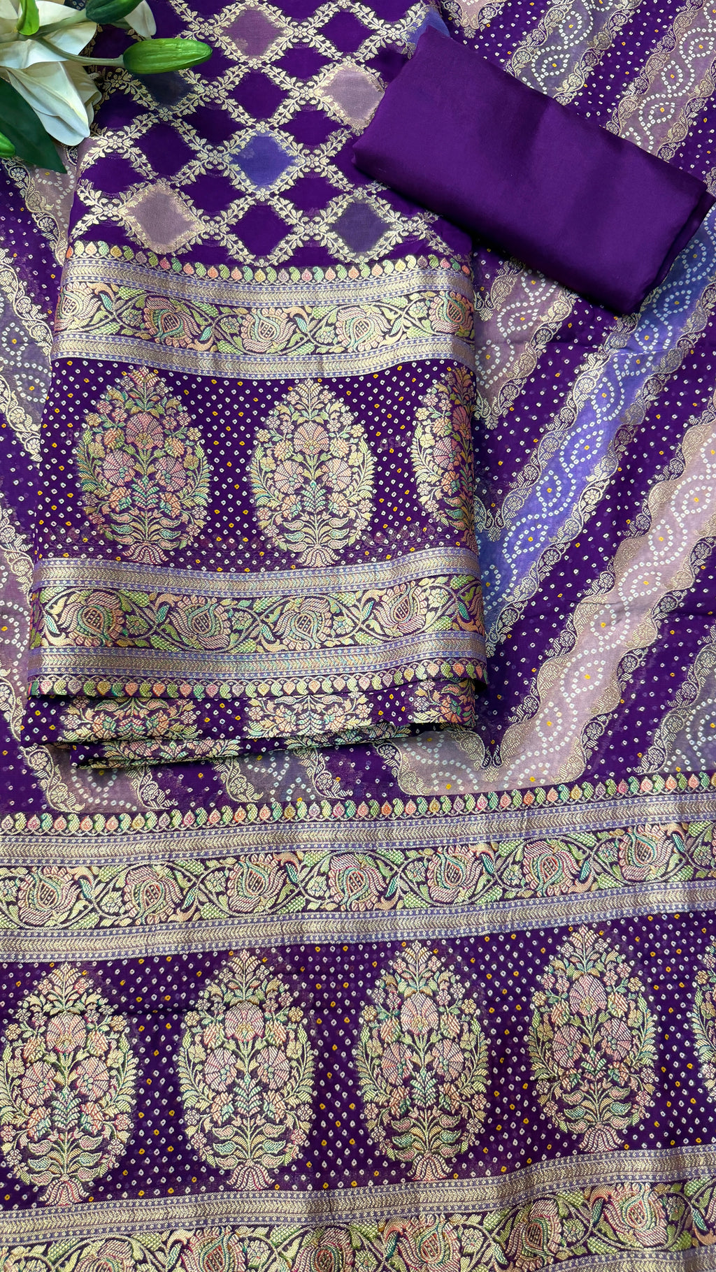 Pure Banarasi Georgette Brocade(4 Colours)