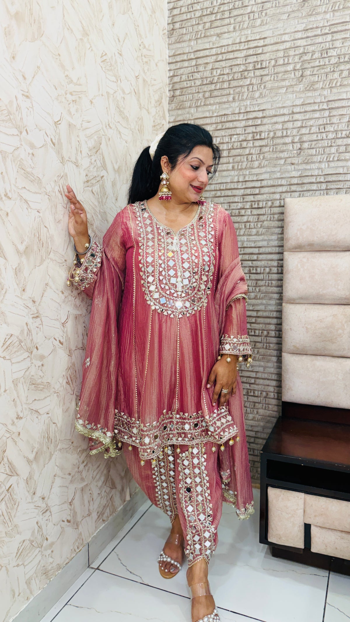 Tulip Short Anarkali Suit Set(3 Colours)