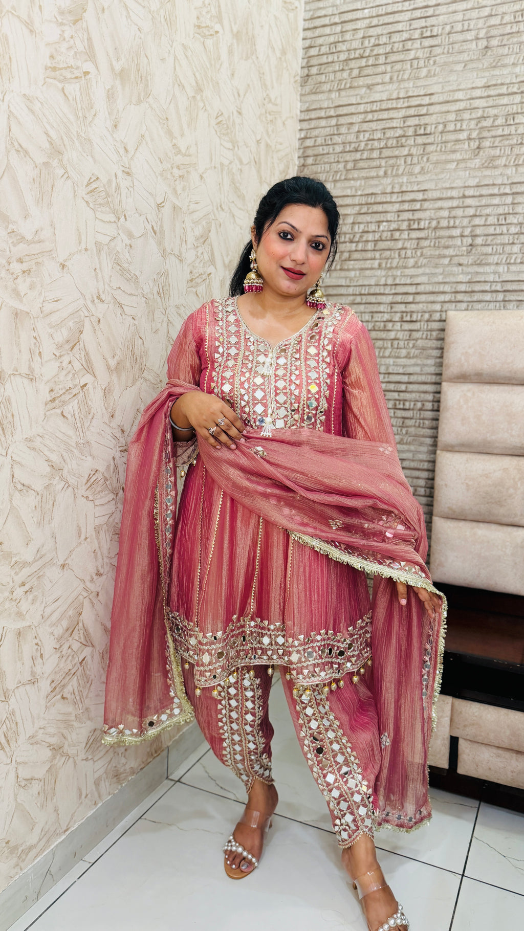 Tulip Short Anarkali Suit Set(3 Colours)