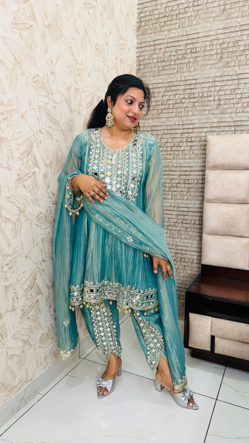 Tulip Short Anarkali Suit Set(3 Colours)