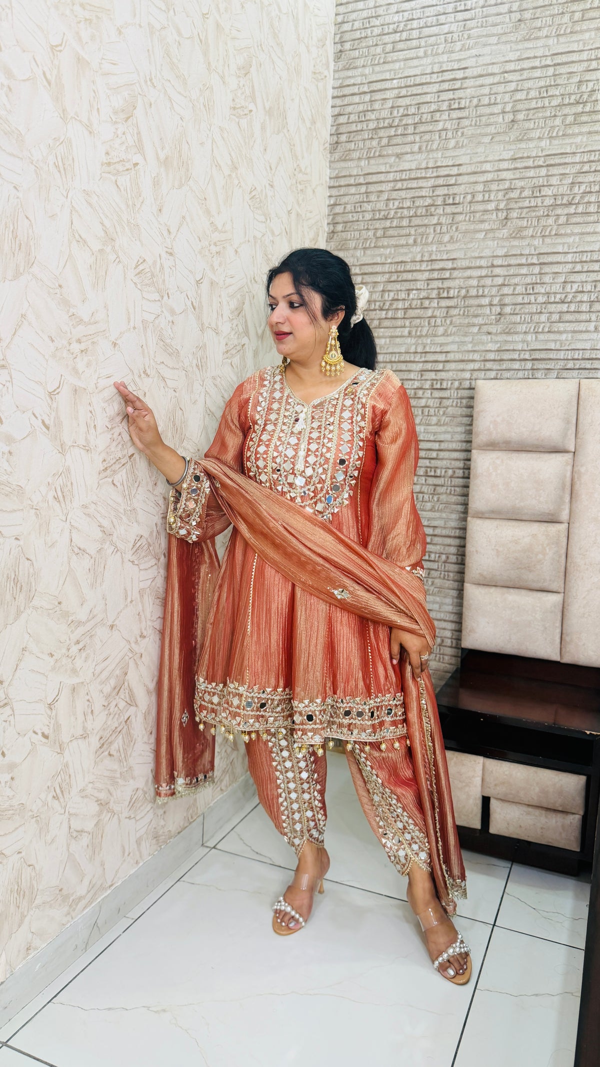 Tulip Short Anarkali Suit Set(3 Colours)