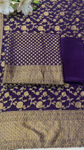 Luxurious Banarasi Georgette Khaddi Unstitched Suit(2 Colours)