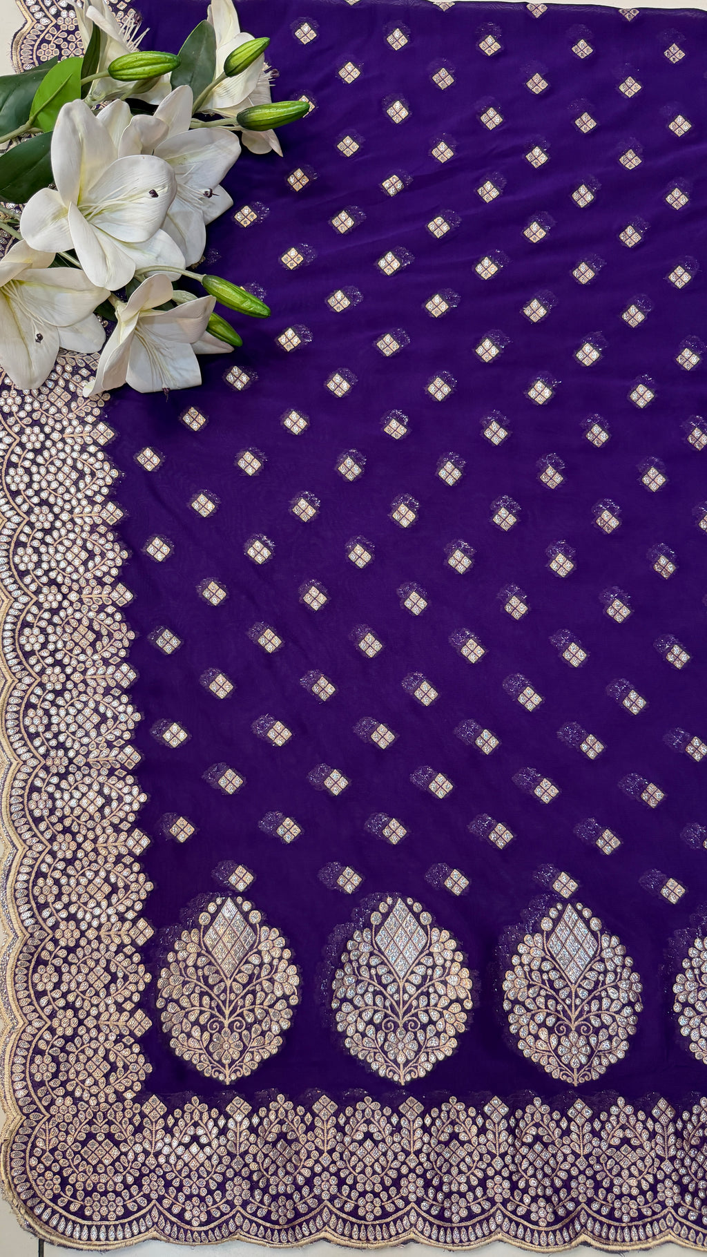 Banarasi Georgette Unstitched With Potli(3 Colours)