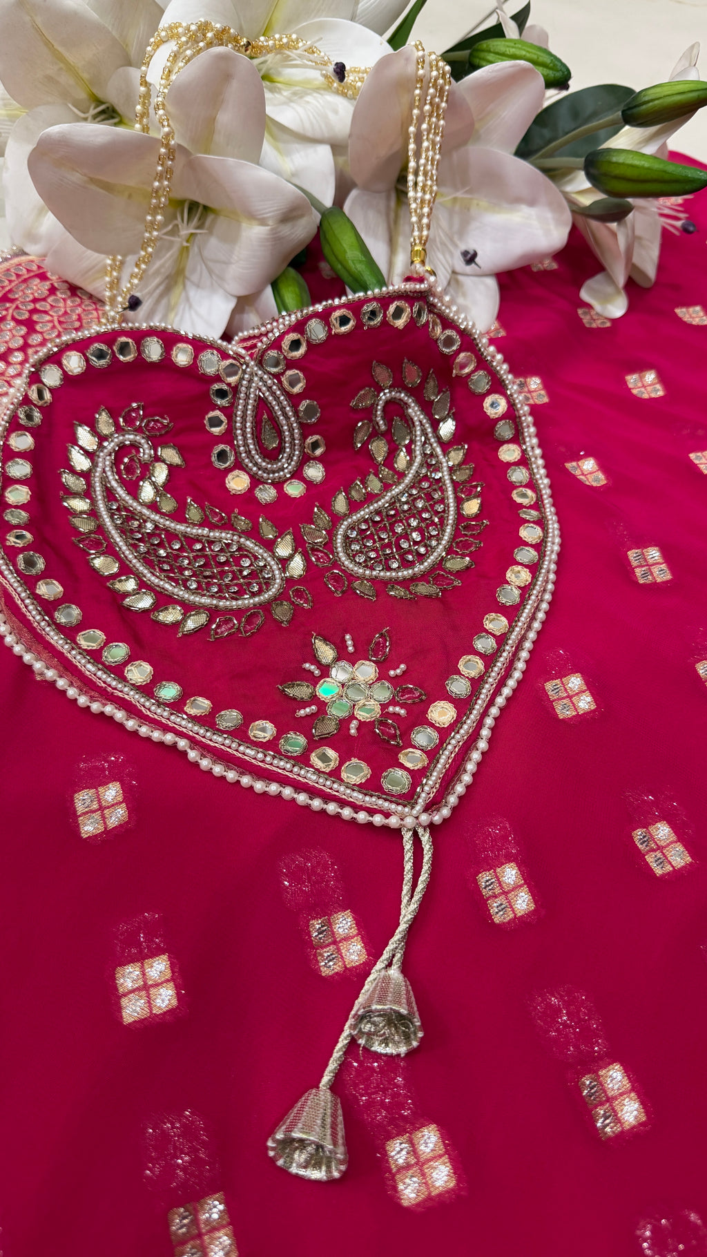 Banarasi Georgette Unstitched With Potli(3 Colours)