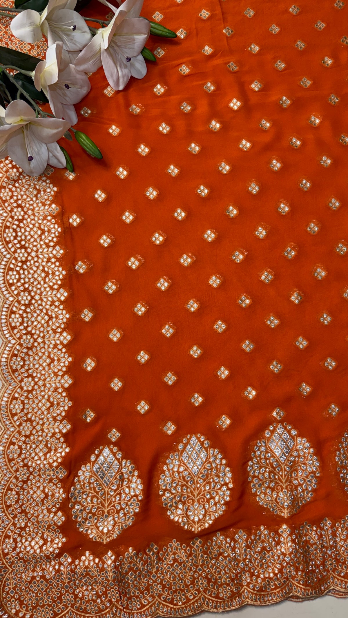 Banarasi Georgette Unstitched With Potli(3 Colours)