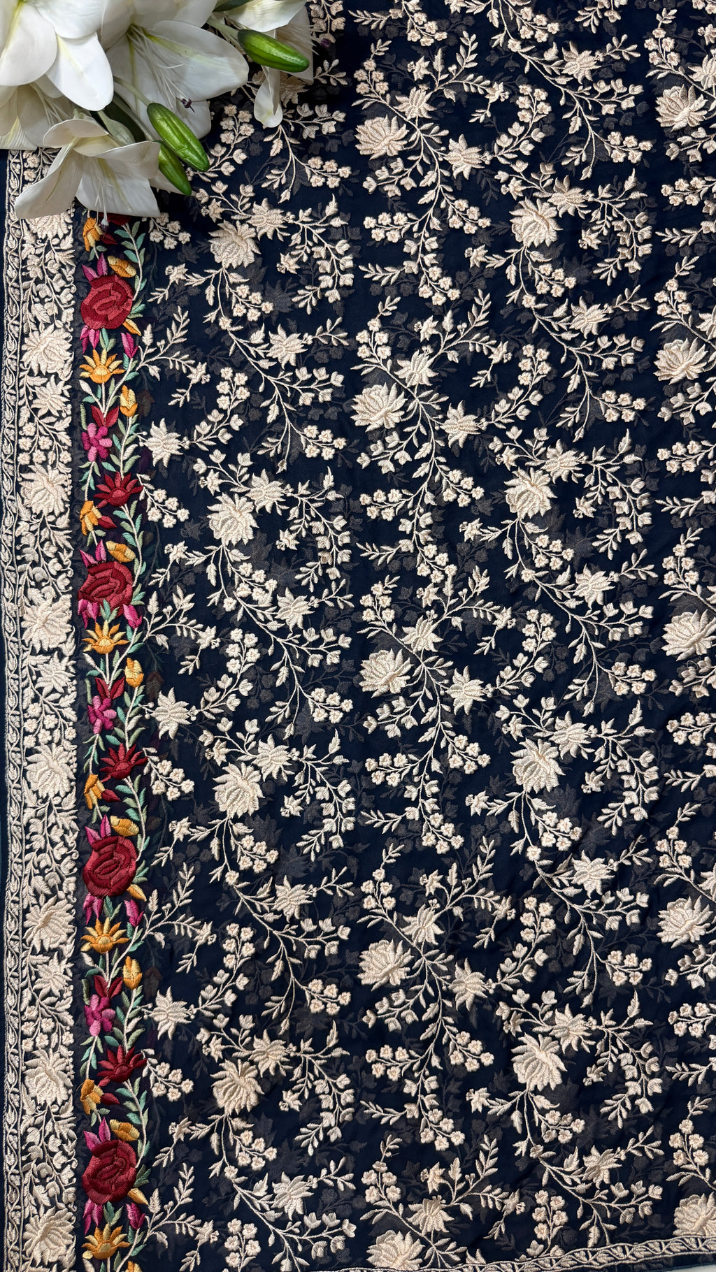 Pure Georgette Suit with all over Parsi Work