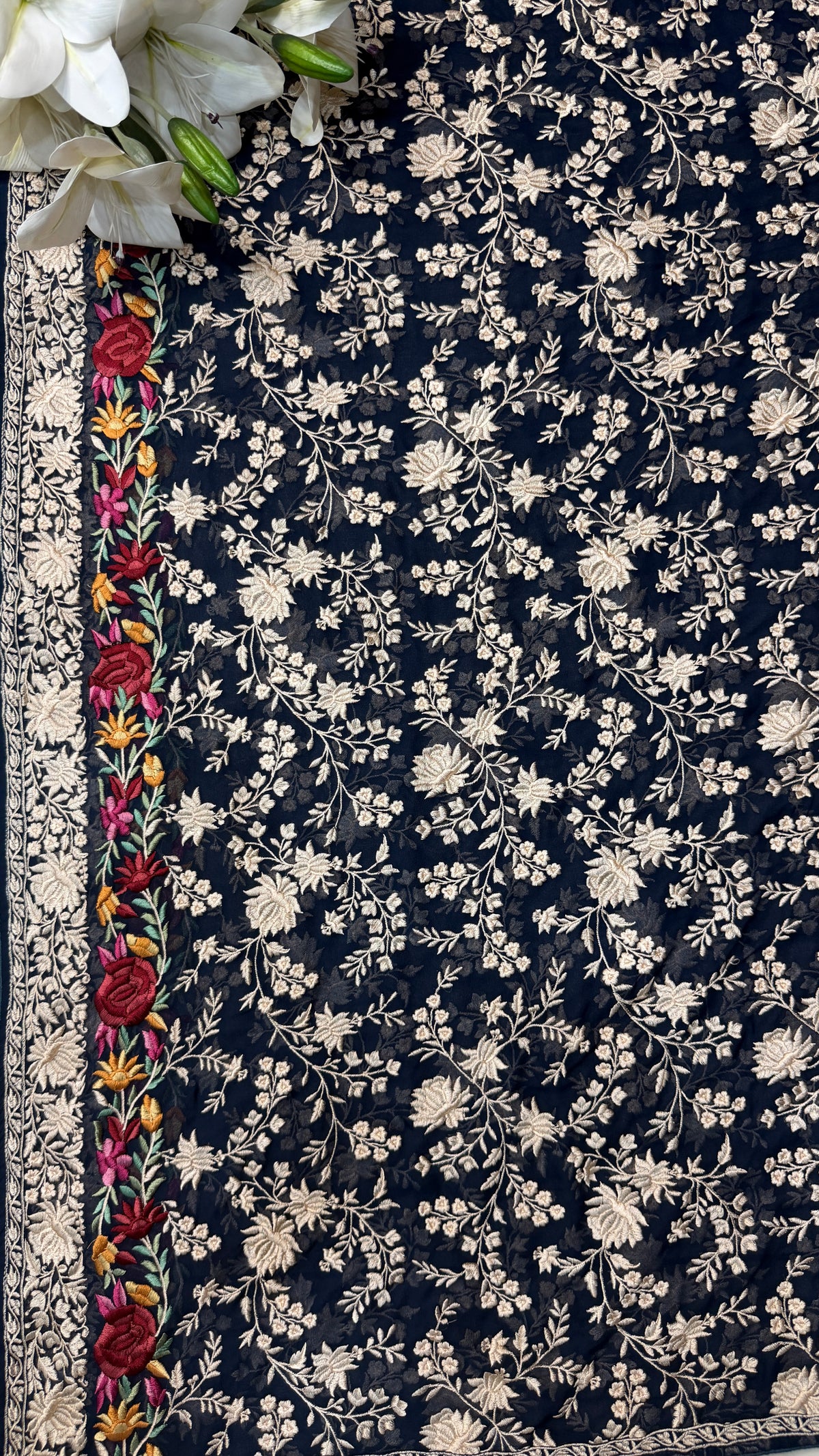 Pure Georgette Suit with all over Parsi Work