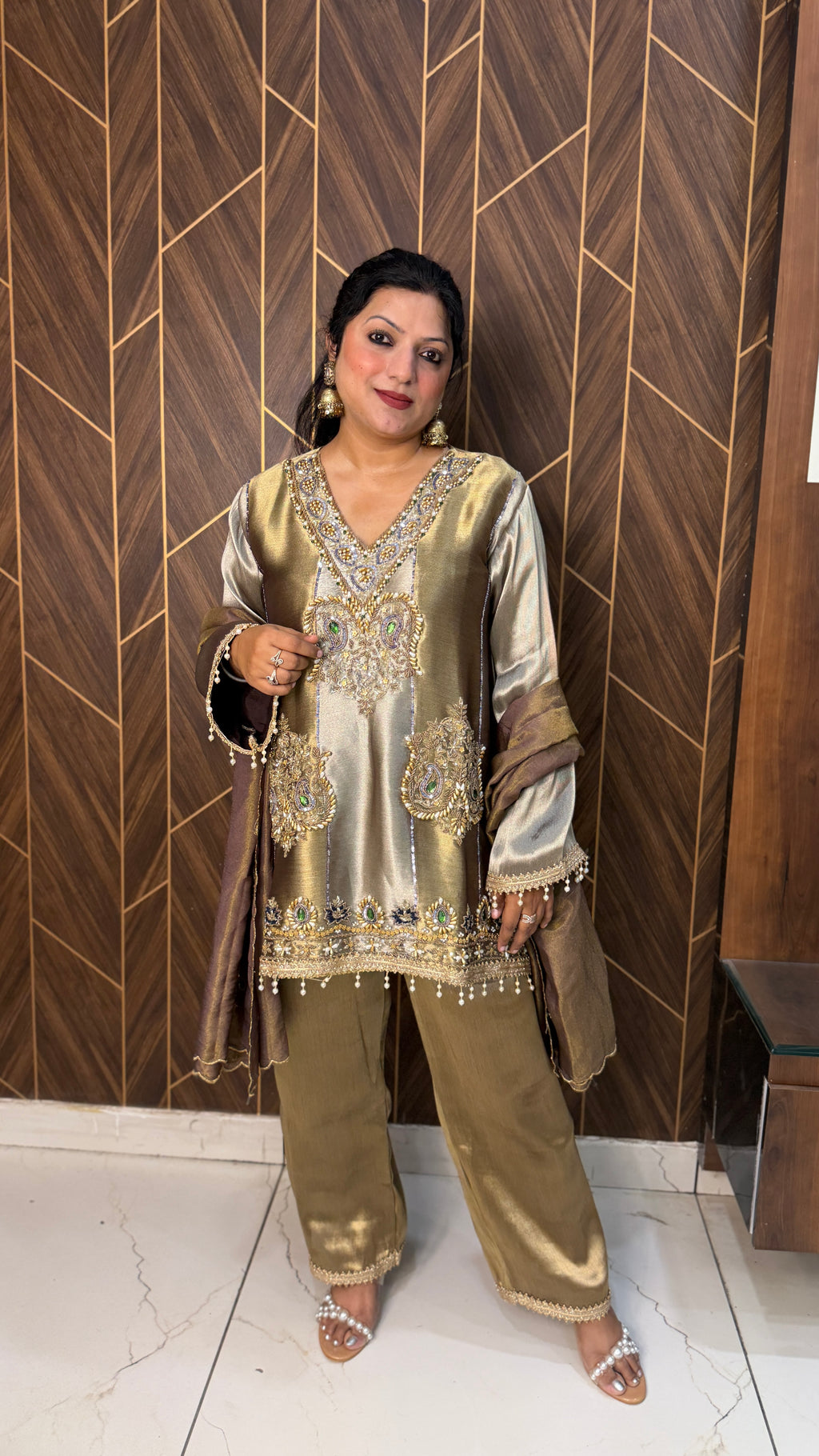 Antique Statement Handwork Suit Set(2 Colours)