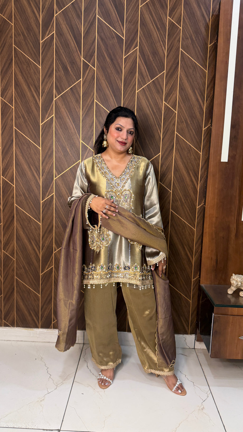 Antique Statement Handwork Suit Set(2 Colours)