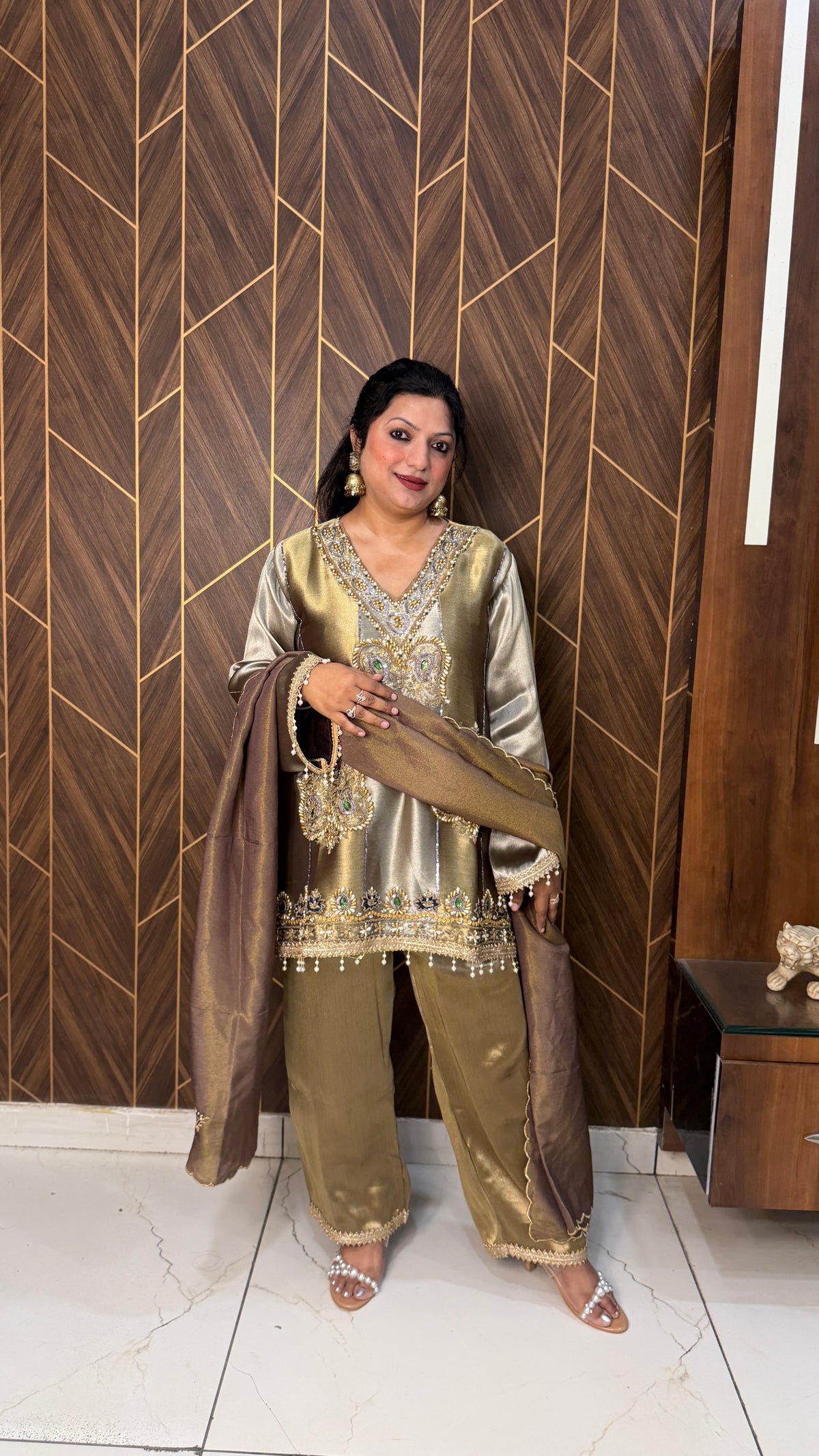 Antique Statement Handwork Suit Set(2 Colours)