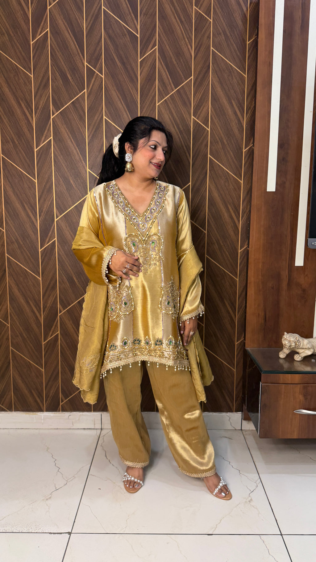 Antique Statement Handwork Suit Set(2 Colours)