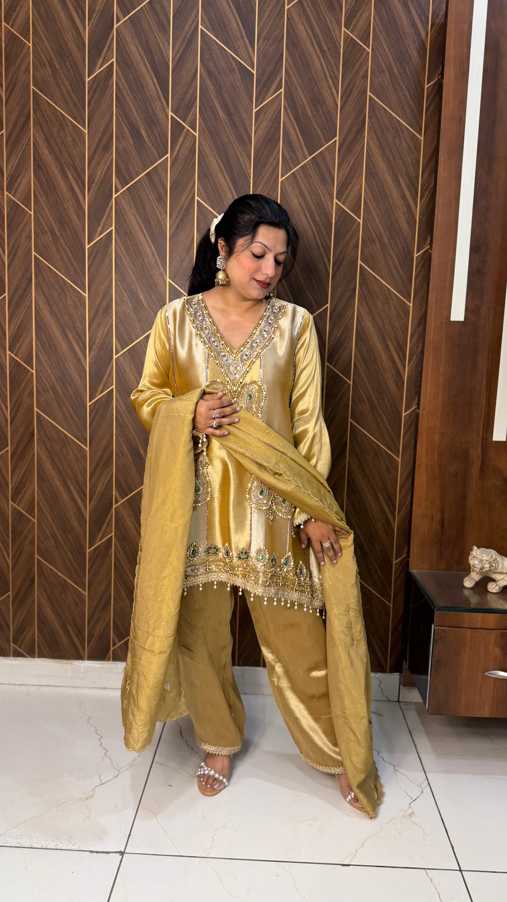 Antique Statement Handwork Suit Set(2 Colours)