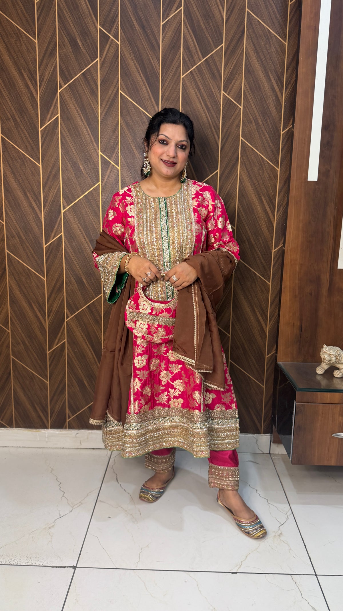 Karwa Chauth Special Suit(Brocade Banarsi Anarkali)