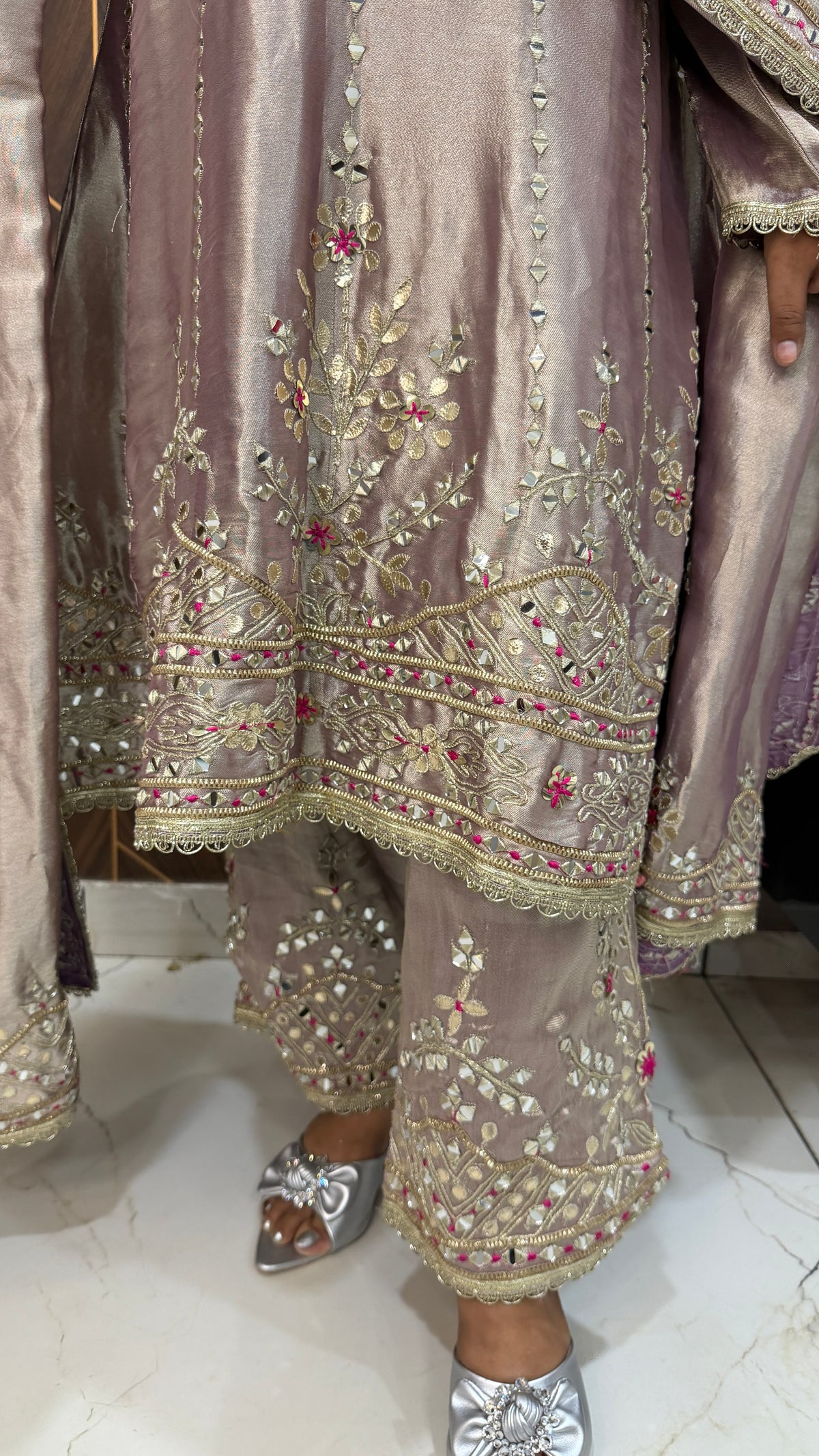 Giraffe Tissue Anarkali Set(2 Colours)