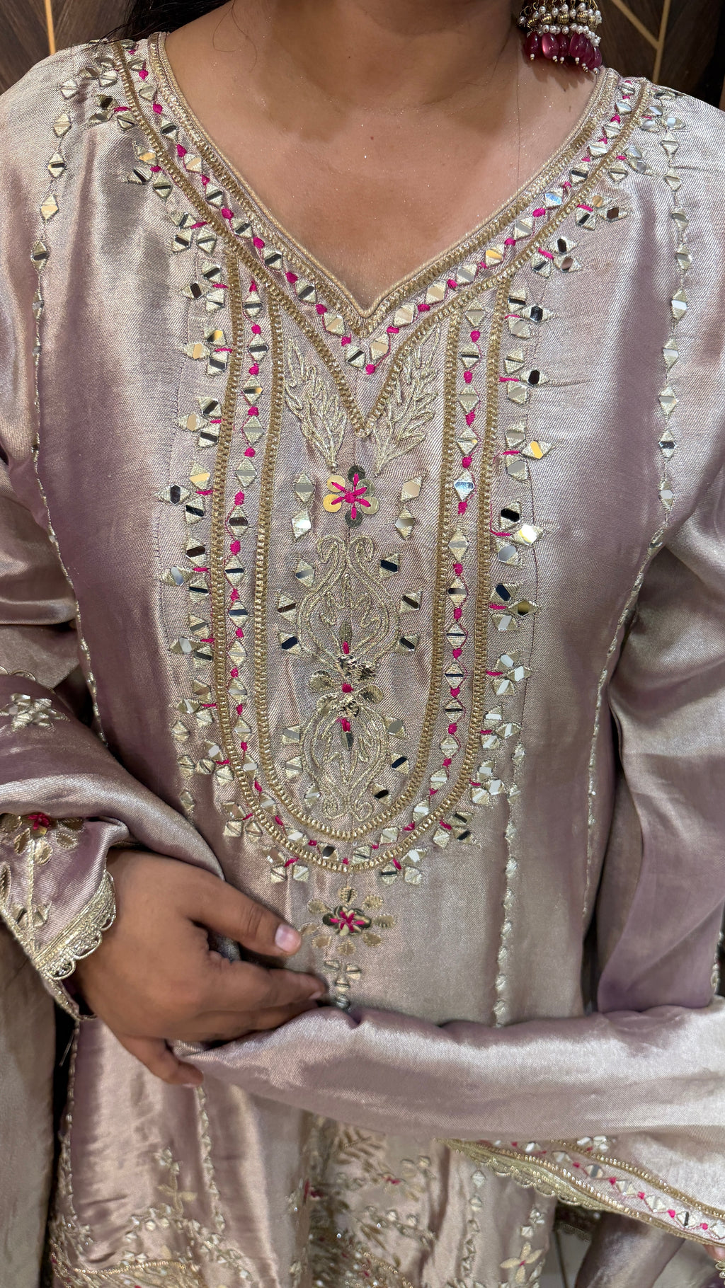 Giraffe Tissue Anarkali Set(2 Colours)