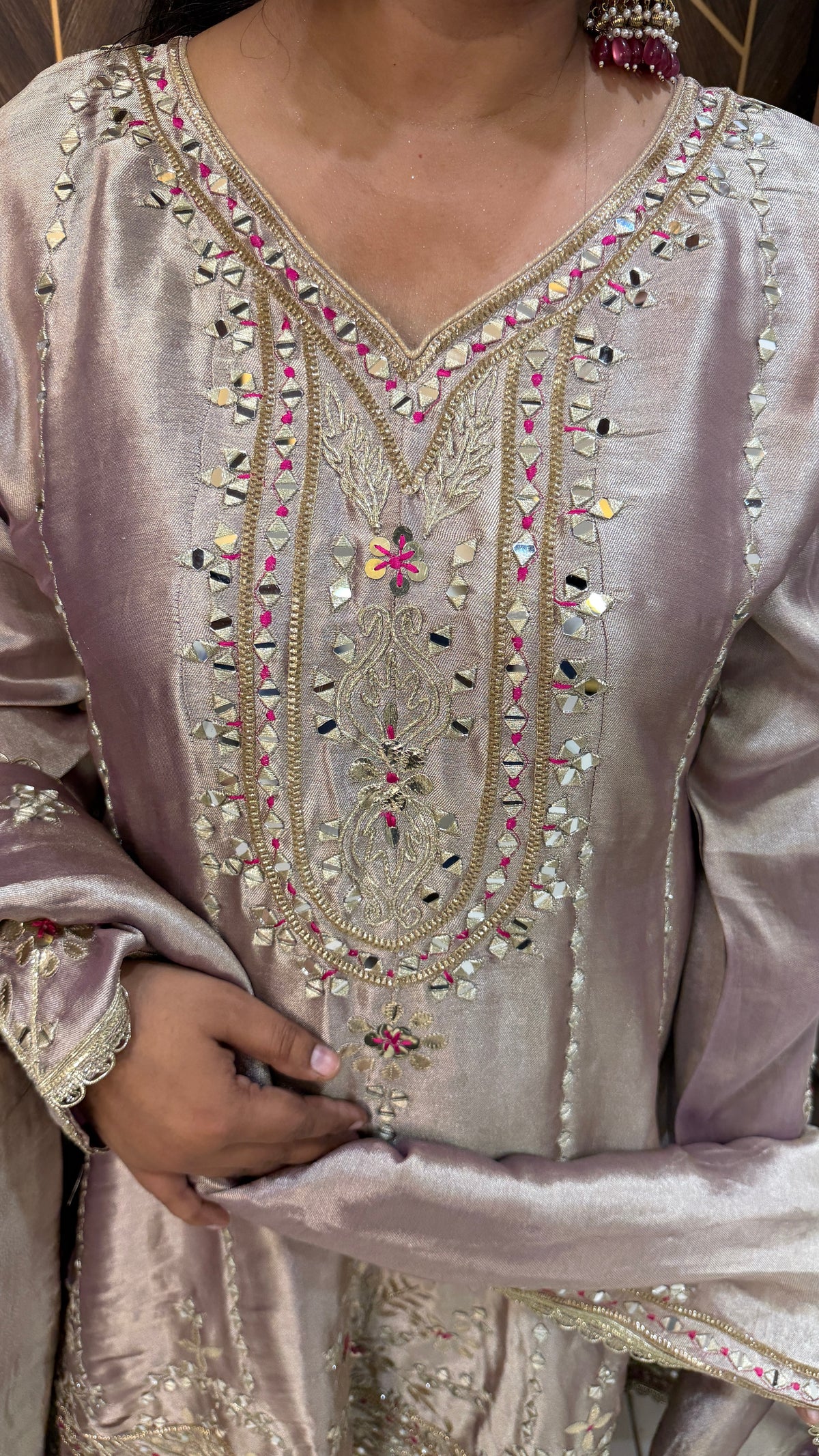 Giraffe Tissue Anarkali Set(2 Colours)