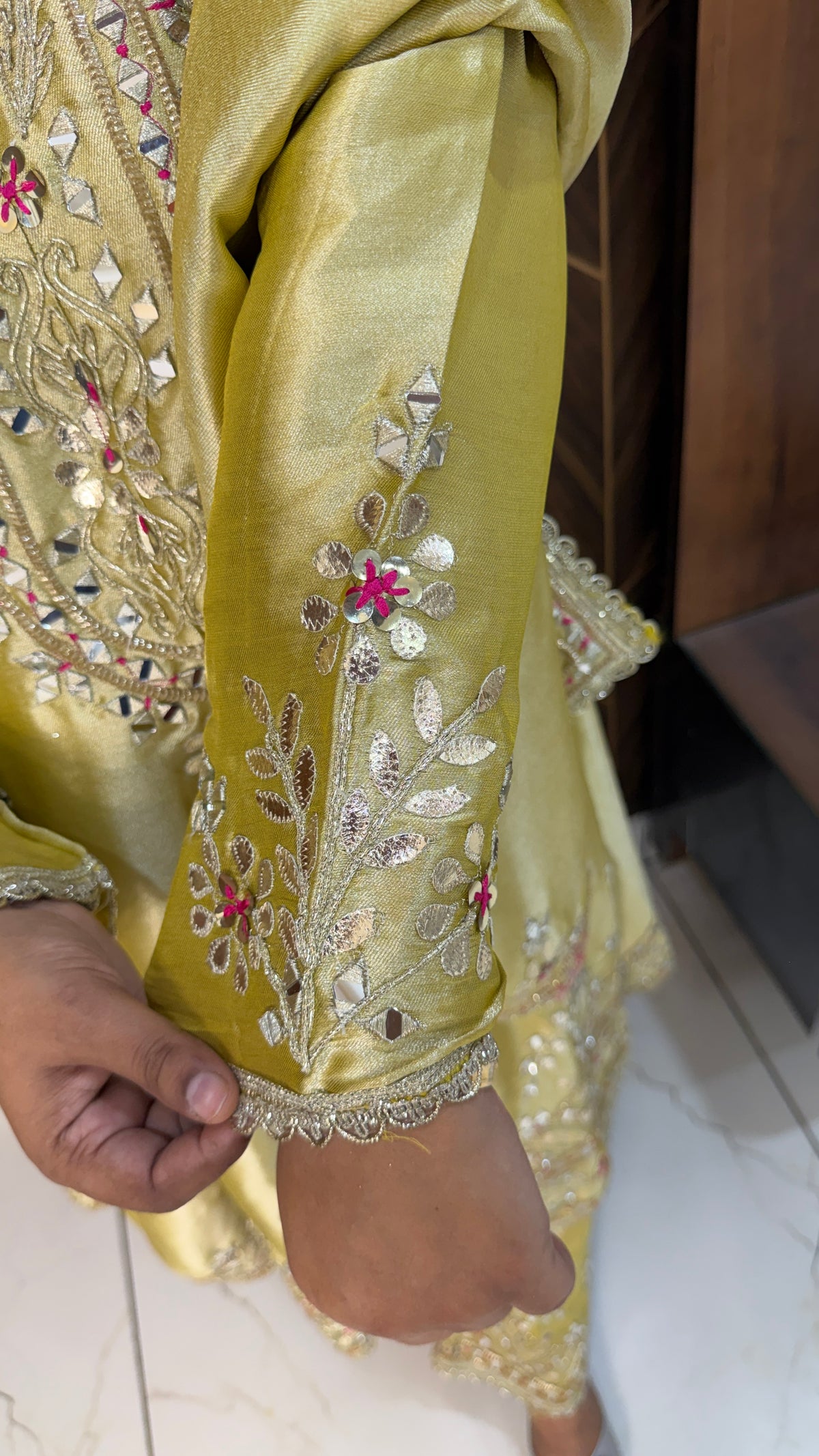 Giraffe Tissue Anarkali Set(2 Colours)