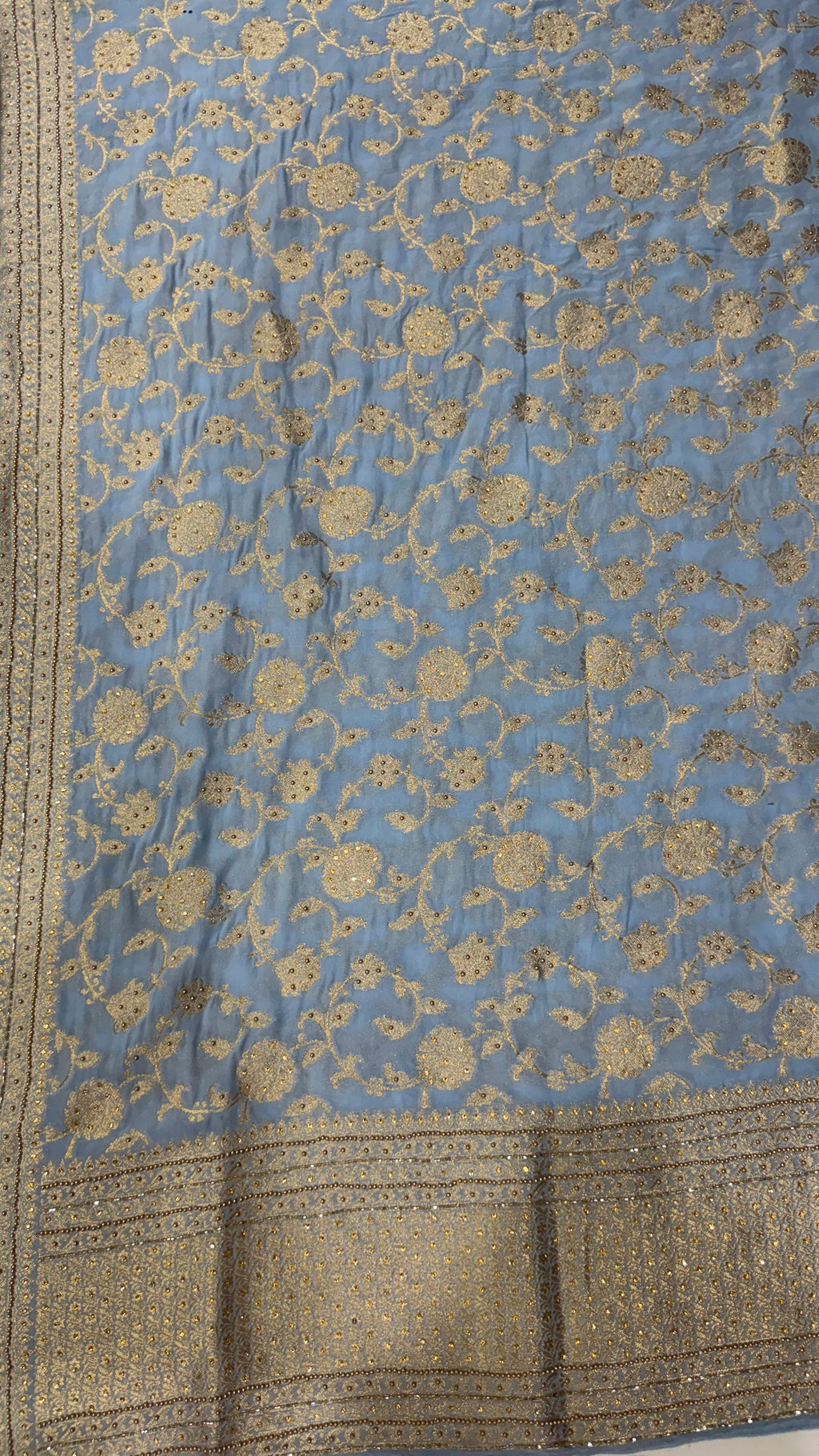 Luxurious Banarasi Georgette Khaddi Unstitched Suit(2 Colours)