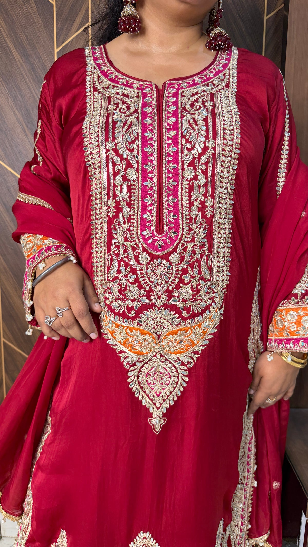 Luxury Festive Pakistani designer Suit Set(2 Colours)