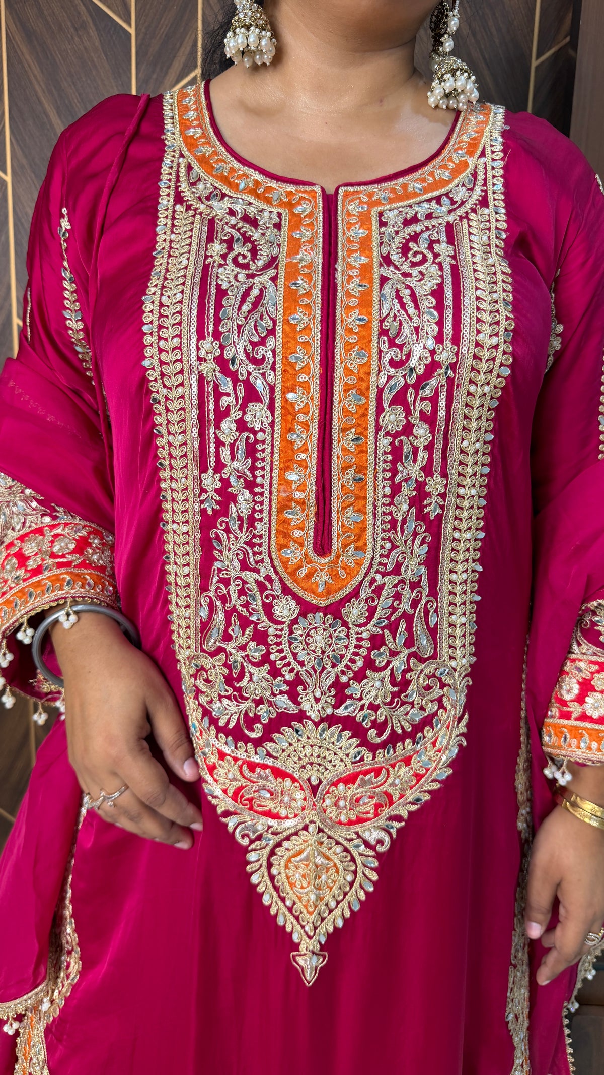 Luxury Festive Pakistani designer Suit Set(2 Colours)