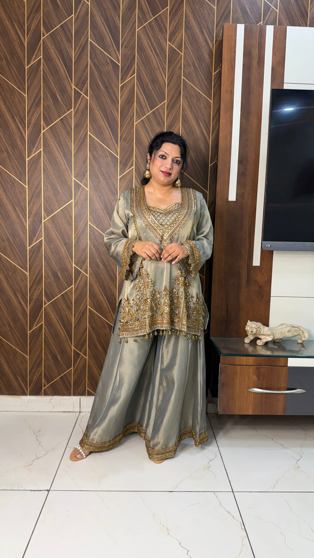 Handwork Giraffe Tissue Co-ord Set