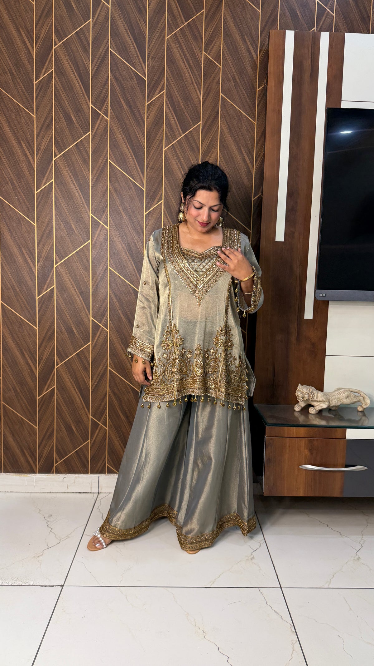 Handwork Giraffe Tissue Co-ord Set
