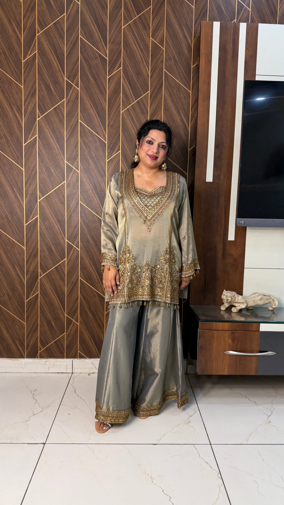 Handwork Giraffe Tissue Co-ord Set