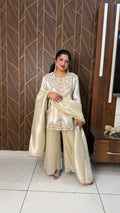 Pearl Embellished Designer Suit Set(3 Colours)