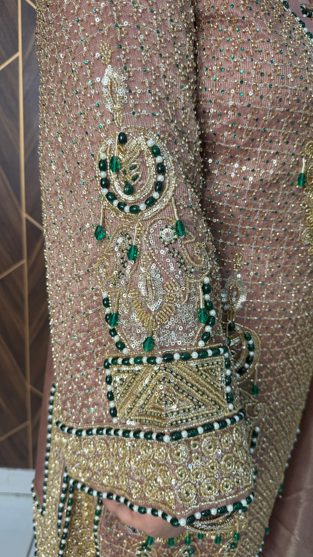 Brown Handwork Suit Set