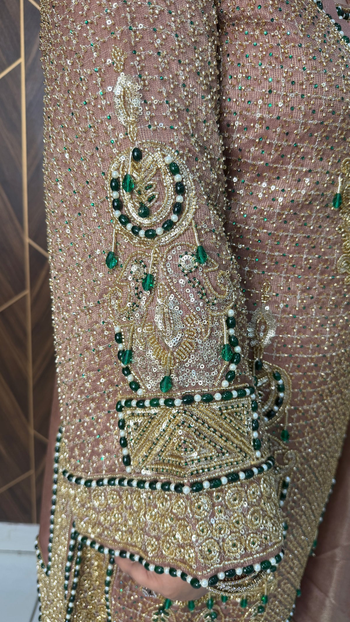 Brown Handwork Suit Set