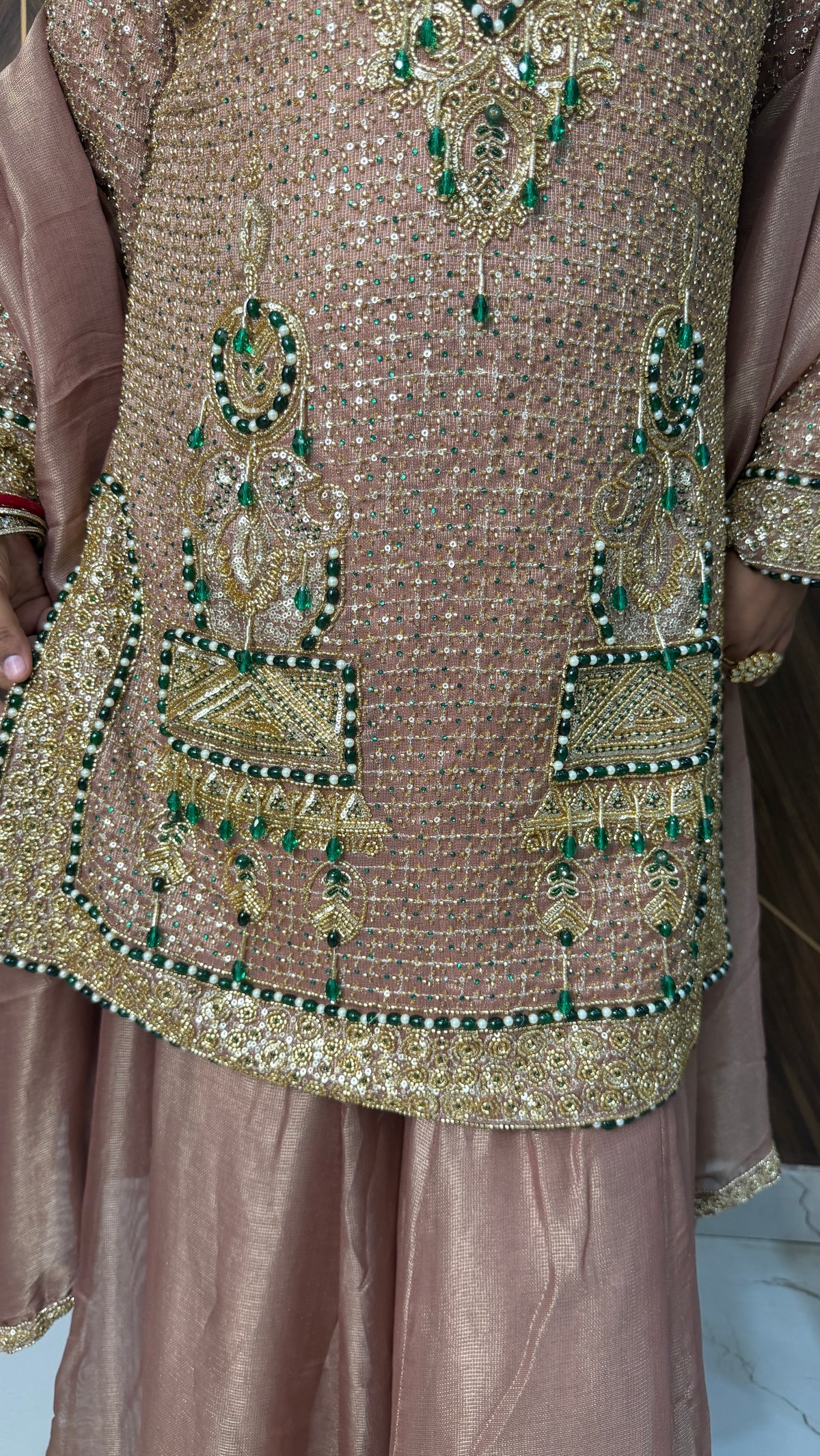 Brown Handwork Suit Set