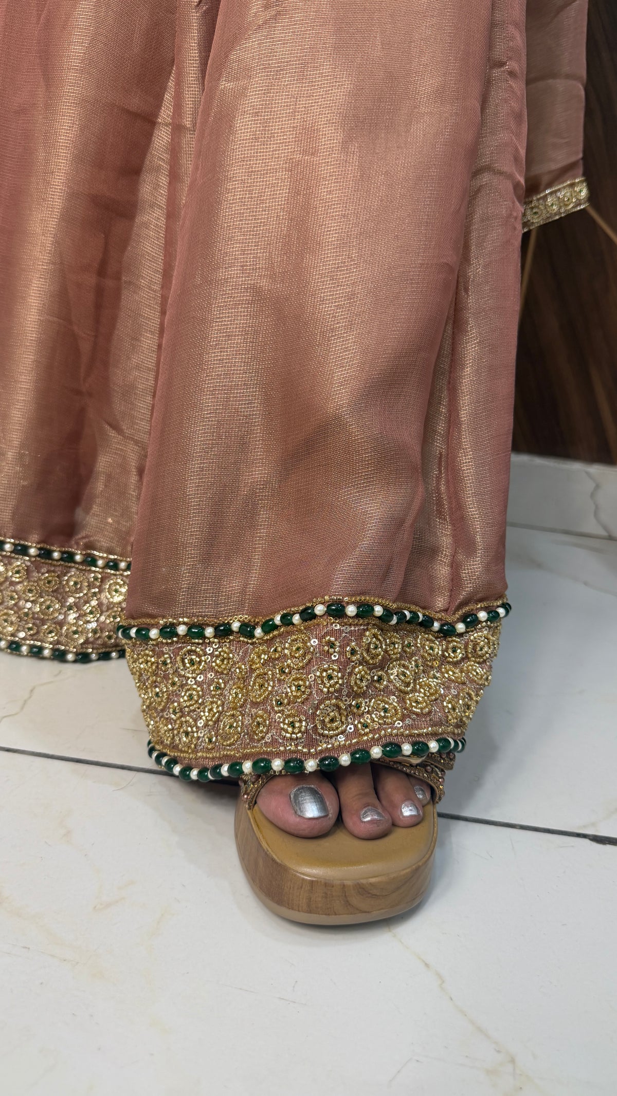 Brown Handwork Suit Set