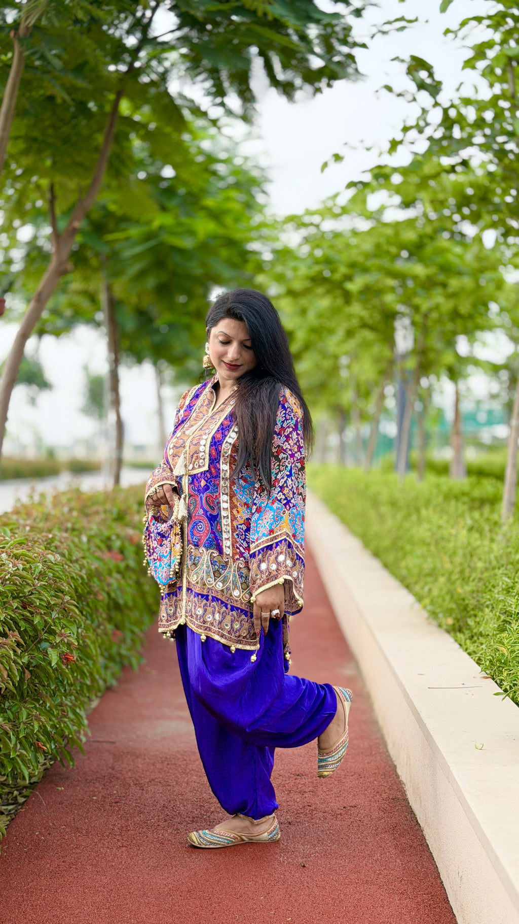 Jacket-Style Kurti & Dhoti Pants Co-ord