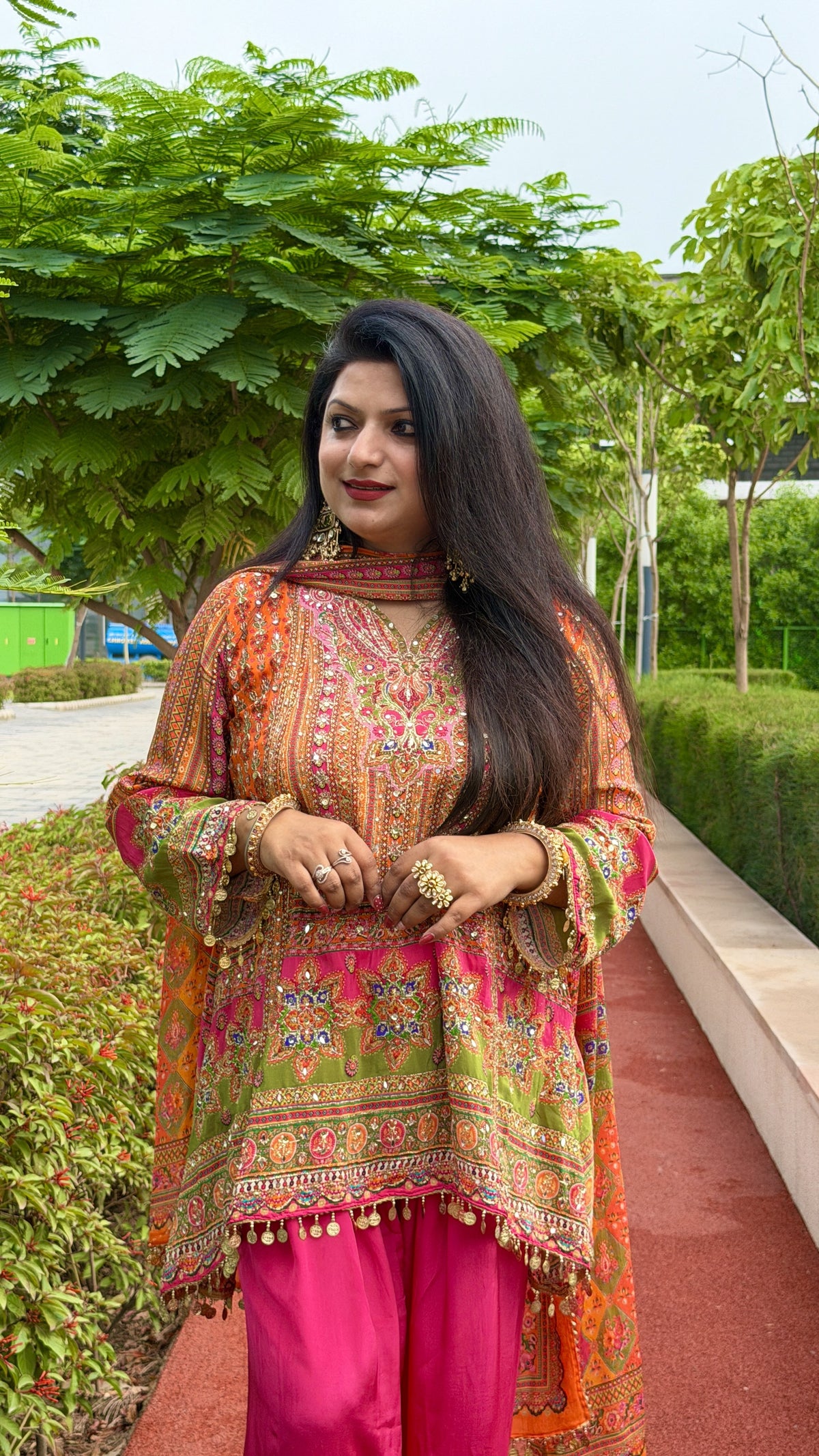 Traditional Punjabi Suit – Orange
