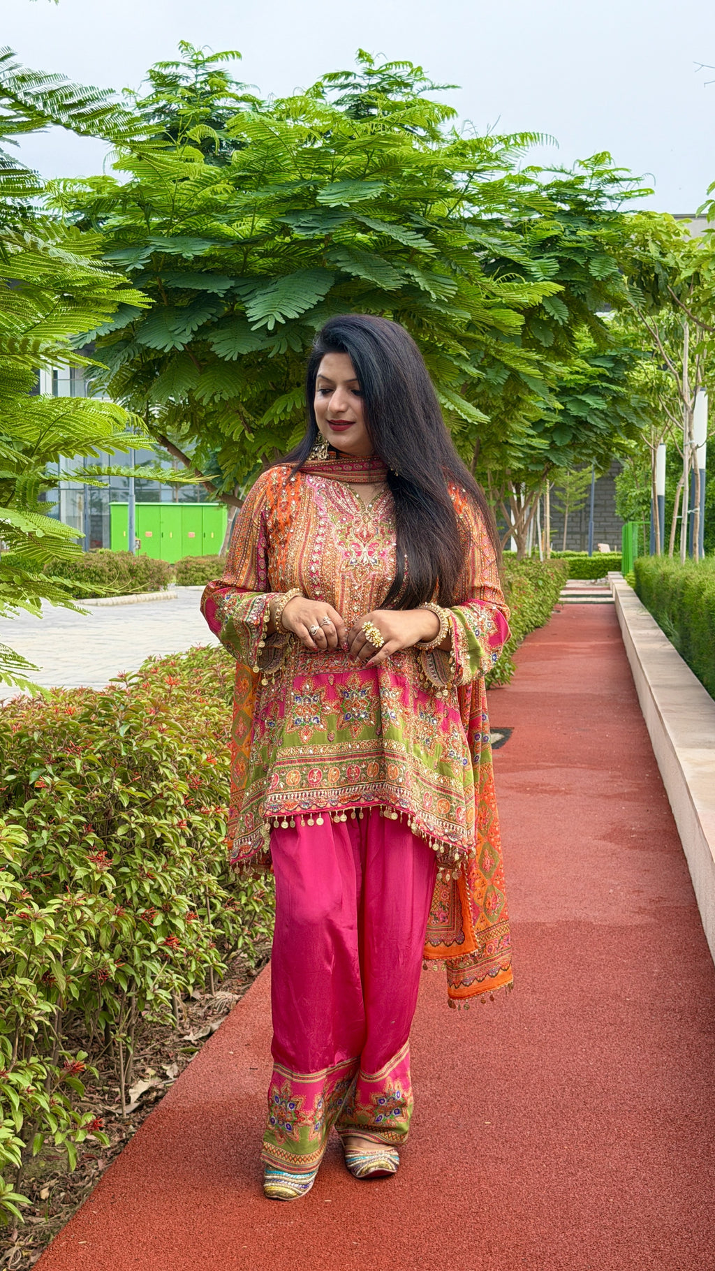 Traditional Punjabi Suit – Orange