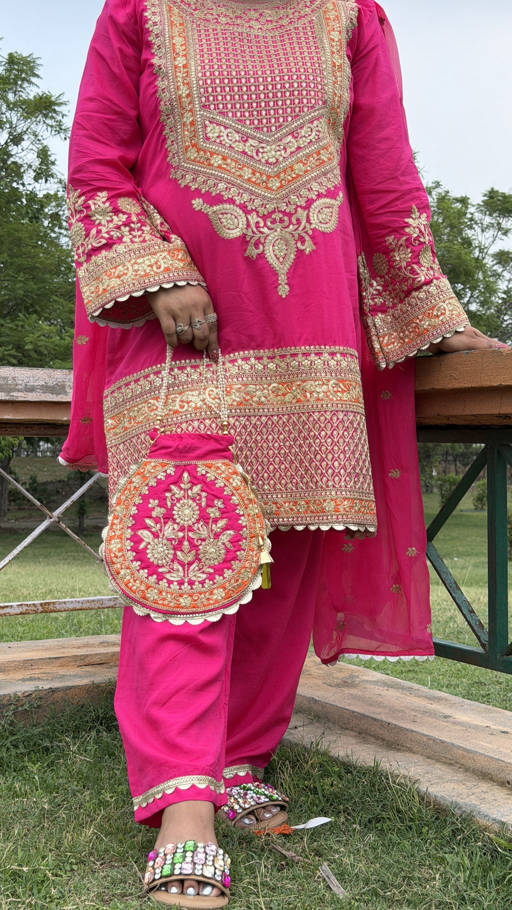 Pure Silk Gold Zari Kurta Set
