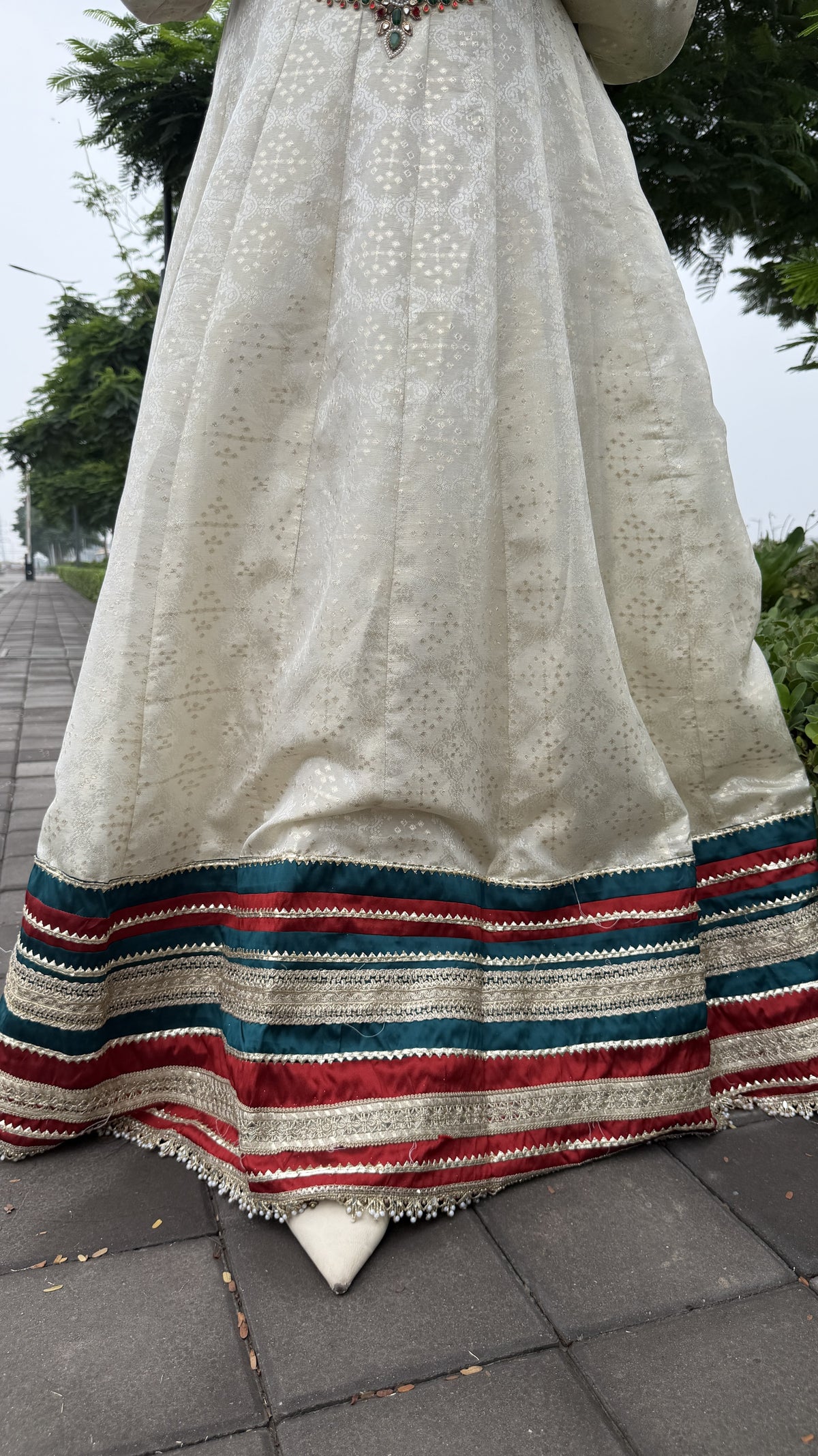 Ivory Luxury Embellished Anarkali Set